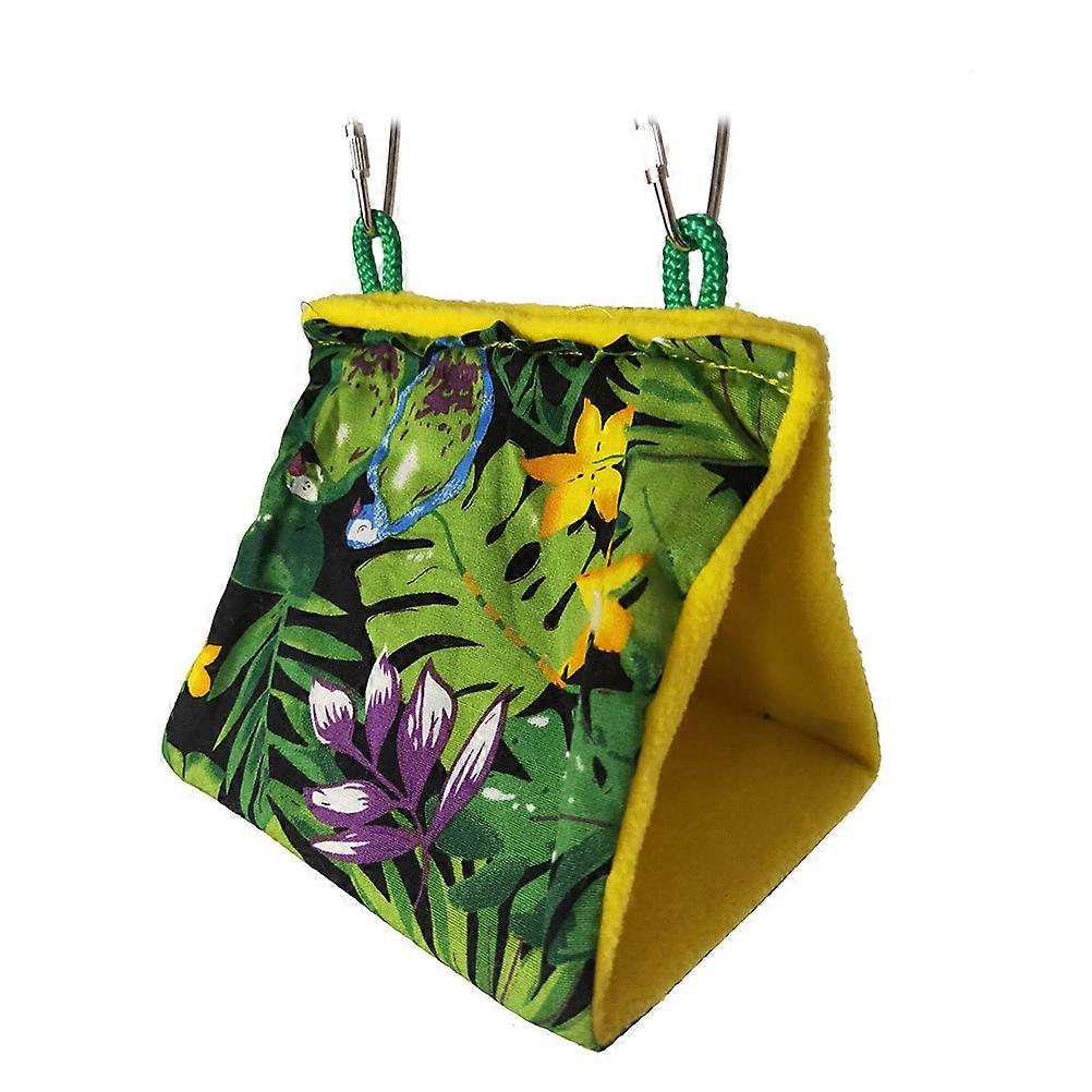 Pattern Hanging Parrot Nest Bird Supplies Green Color 25.00X22.00X18.00cm 1Pcs