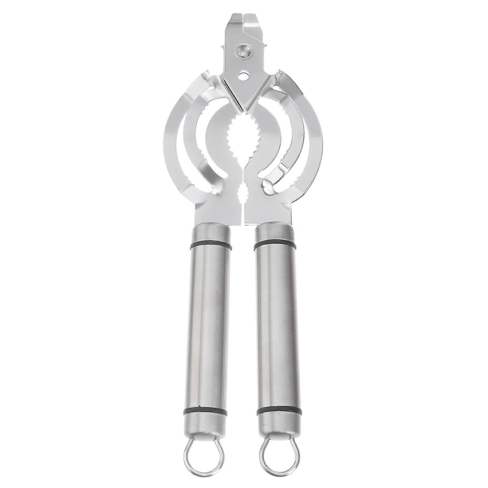 Ergonomic Silver Jar Opener for Kitchen Metal Design Easy Operation Multipurpose Tool 10 Inch