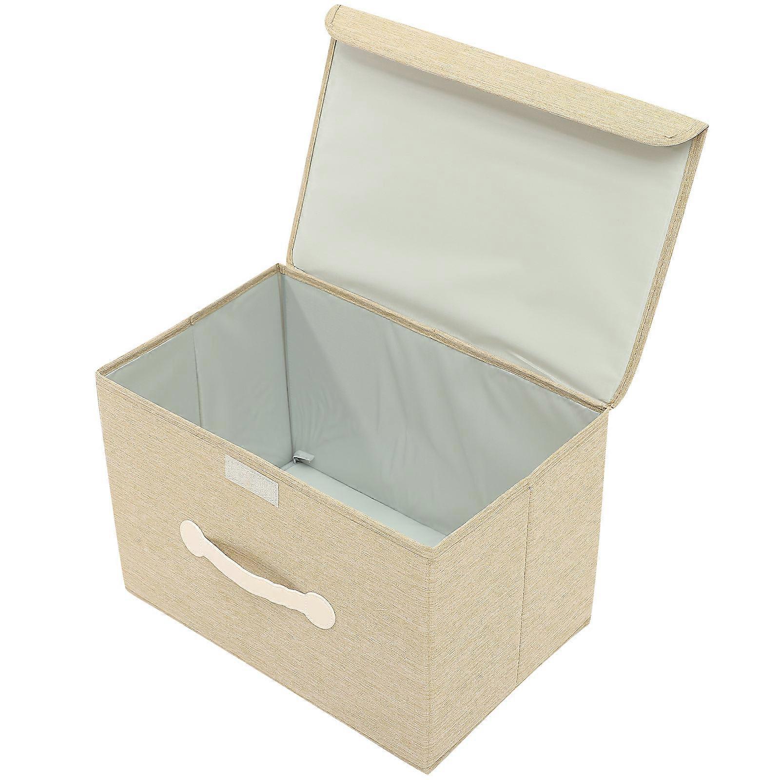 Large Collapsible Fabric Storage Box with Lid – Washable Oxford Cloth Organizer Bin for Clothes, Books & Underwear – Home & Bedroom Declutter Solution