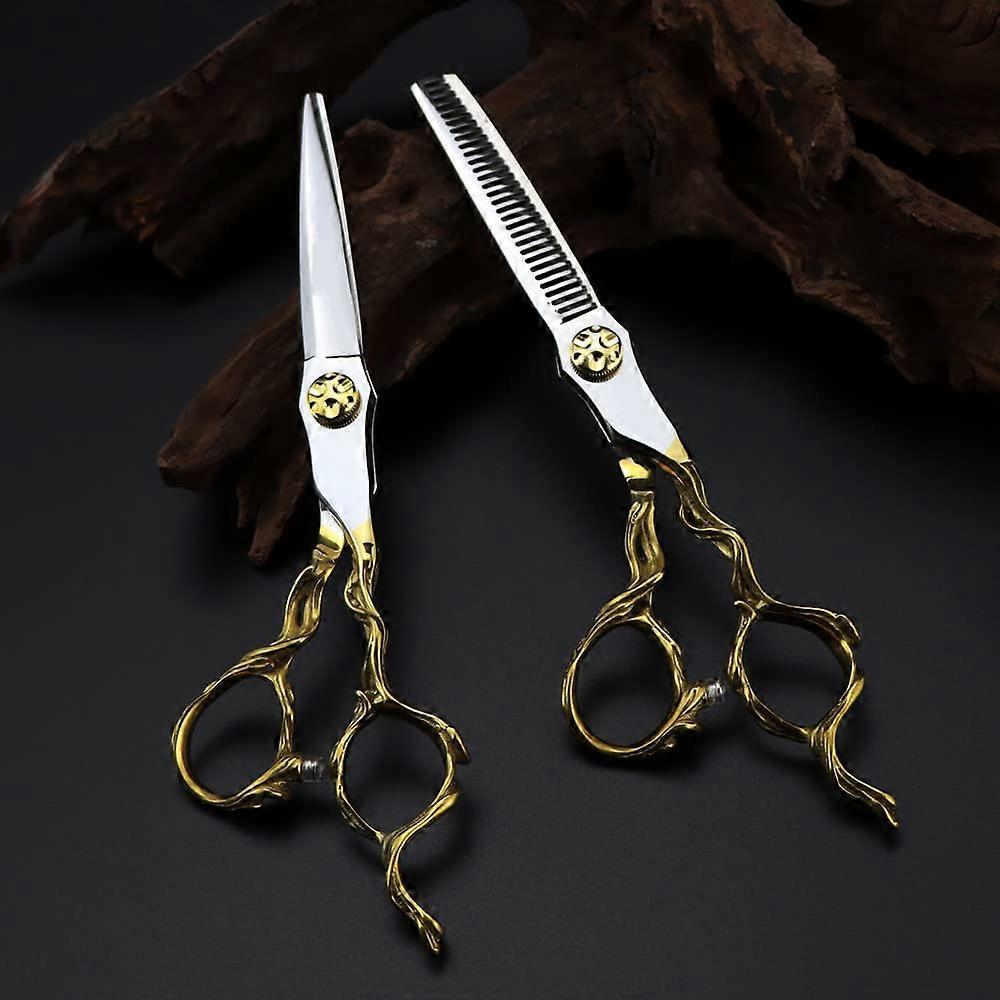 Professional Barber Scissors 6 Inch Japanese Steel Ergonomic Handle Precision Sharp Blades