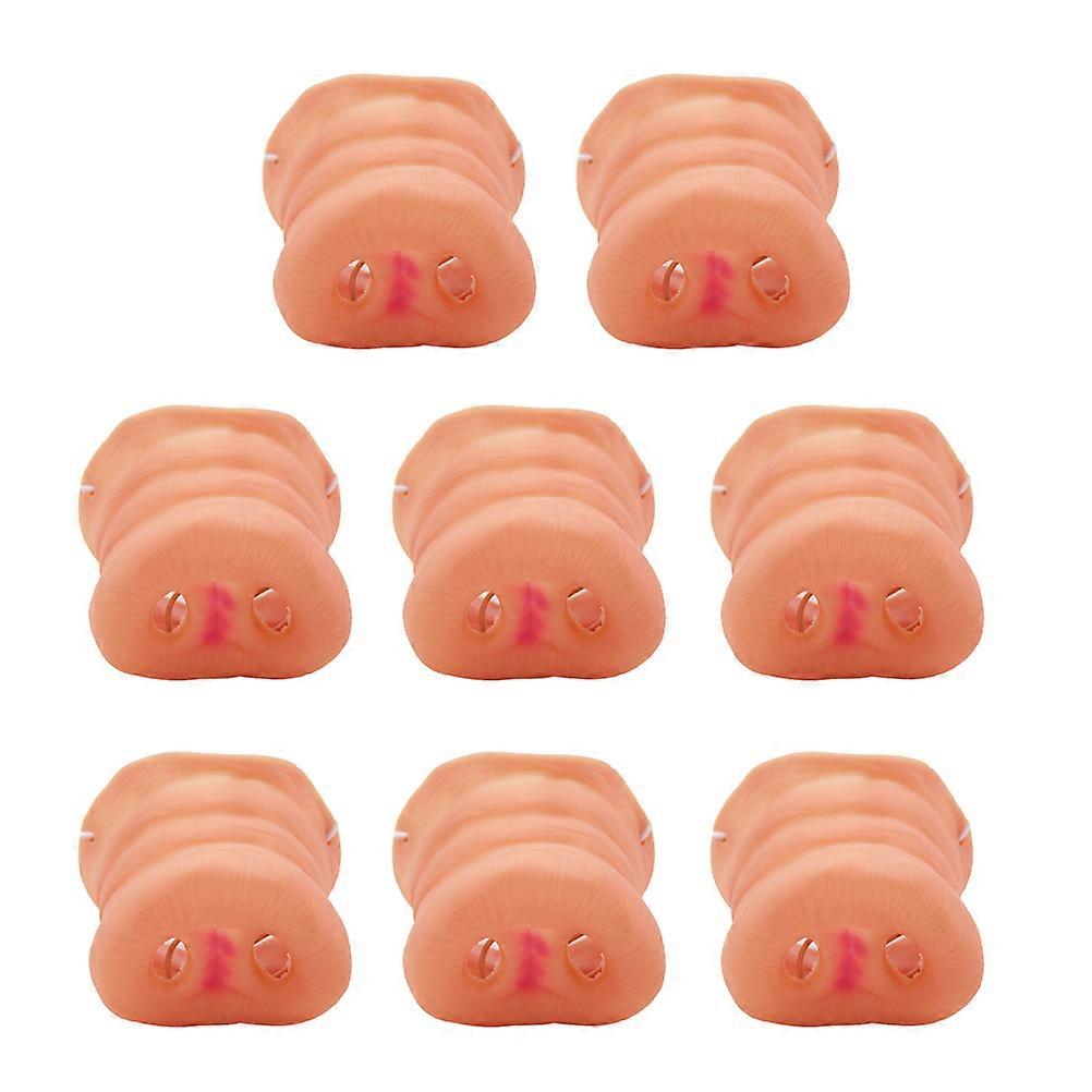 Halloween Pig Snout Toys Ideal For Quirky Parties With Elastic Bands 8Pcs