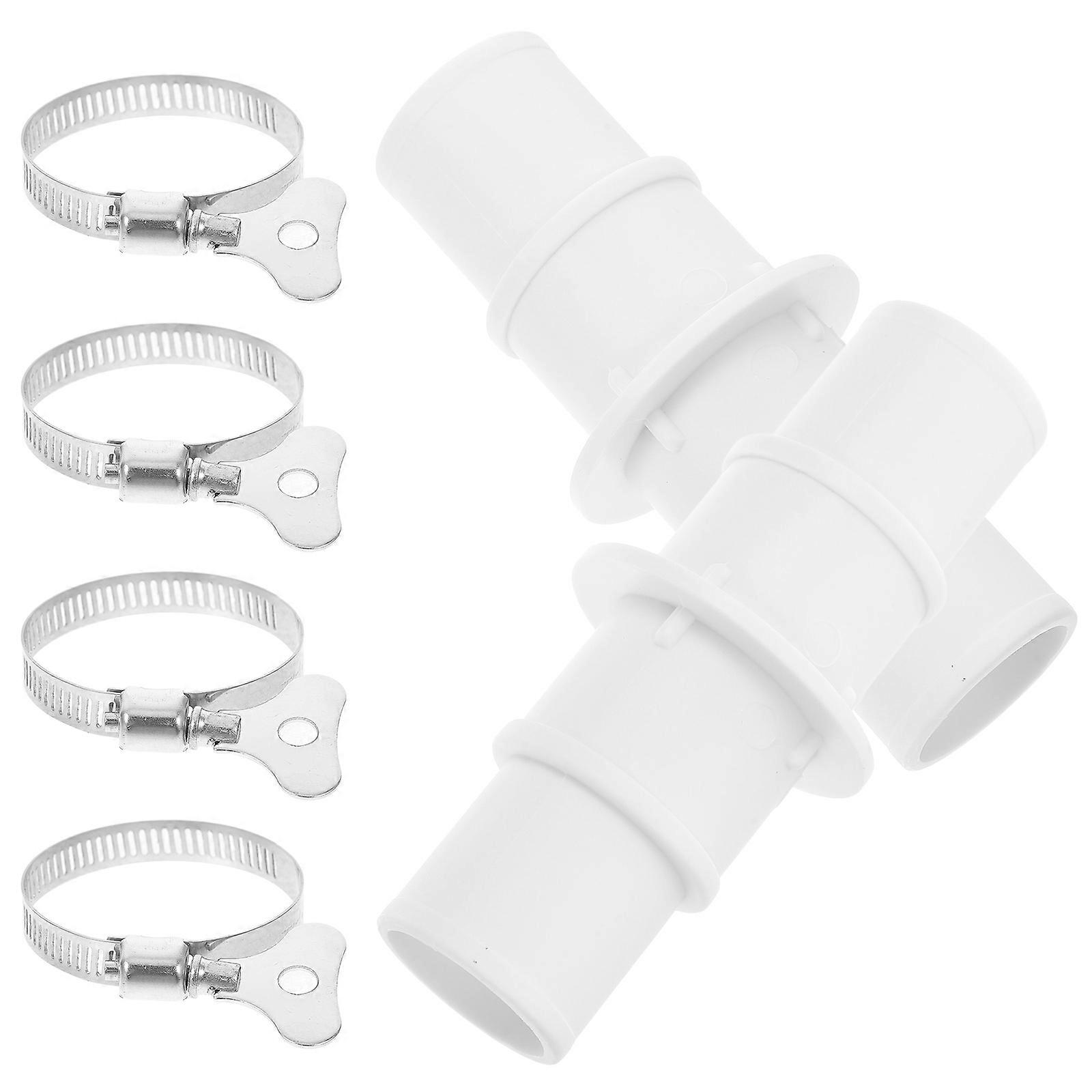 White ABS Pool Hose Connector Coupling for Pool Vacuum with Excellent Sealing and Durability 1-1/4