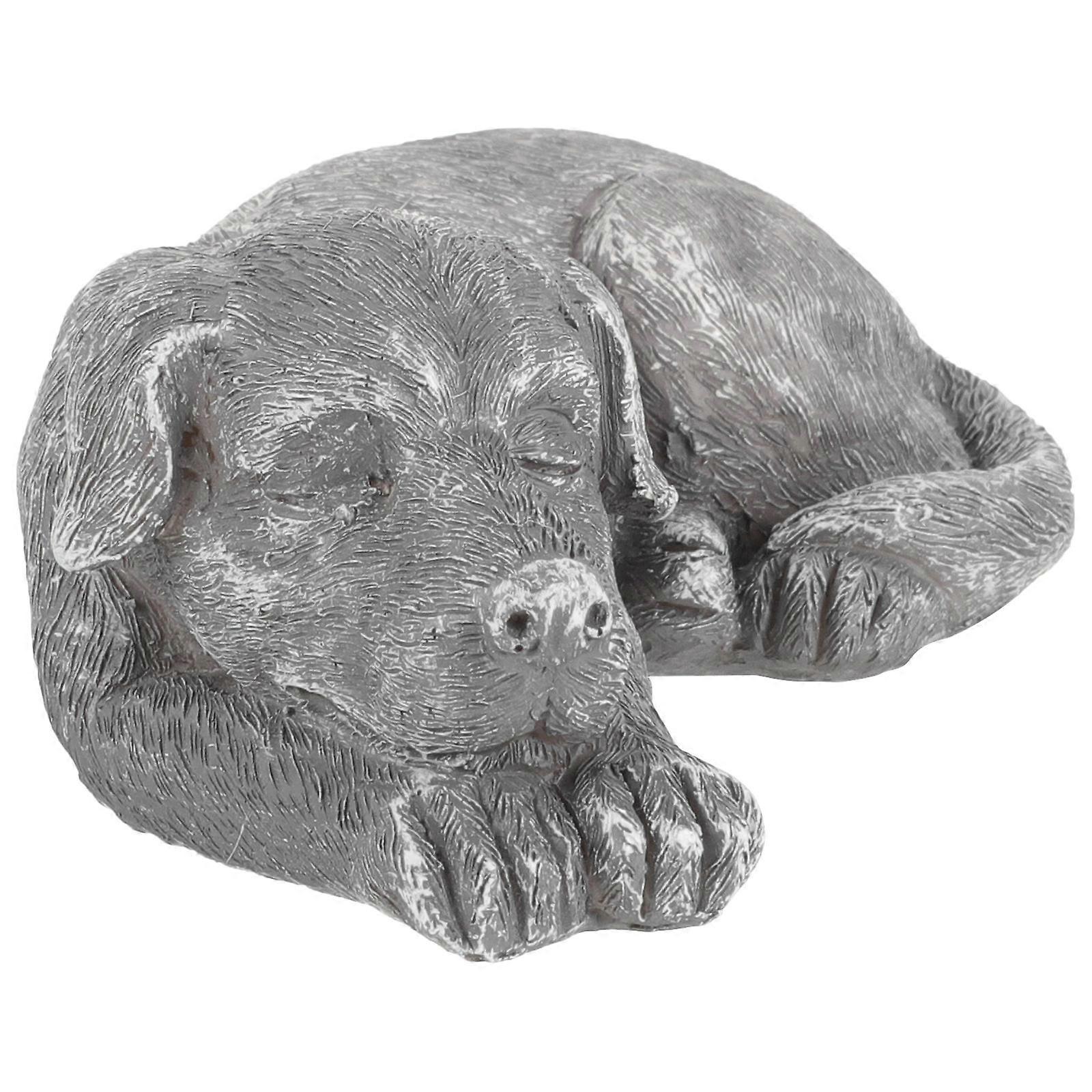 Garden Pet Memorial Resin Statue Realistic Design Grave Marker 1Set