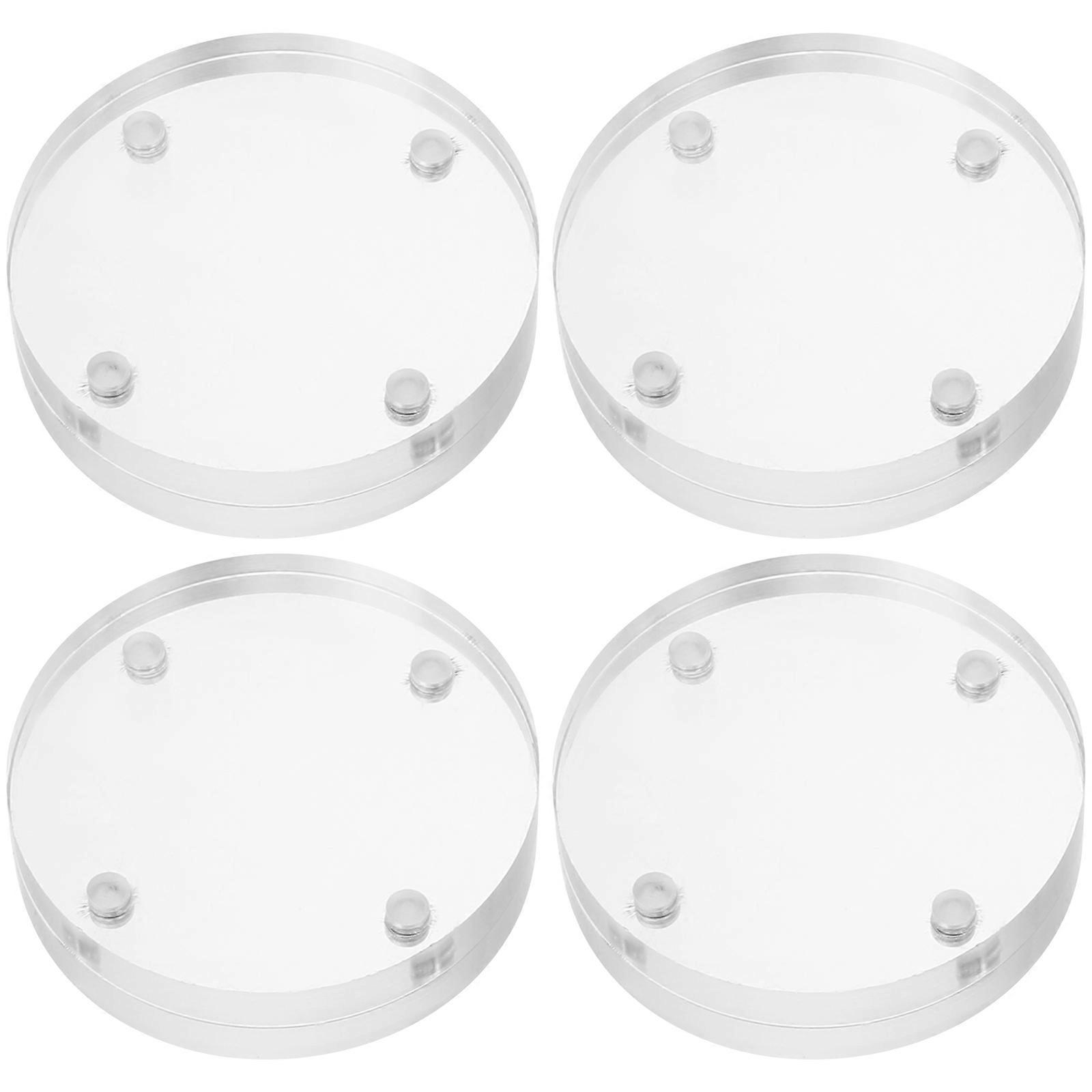 4pcs Round Magnetic Photo Frame Discs Mini Picture Display Magnets
