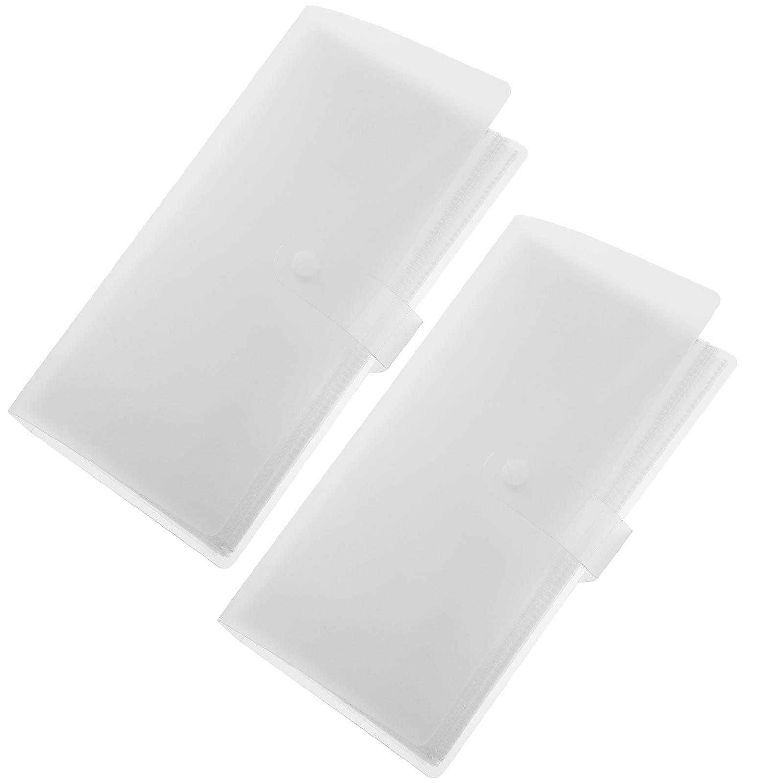 2pcs Tickets Album Case Holder Cards Storage with Snap Closure