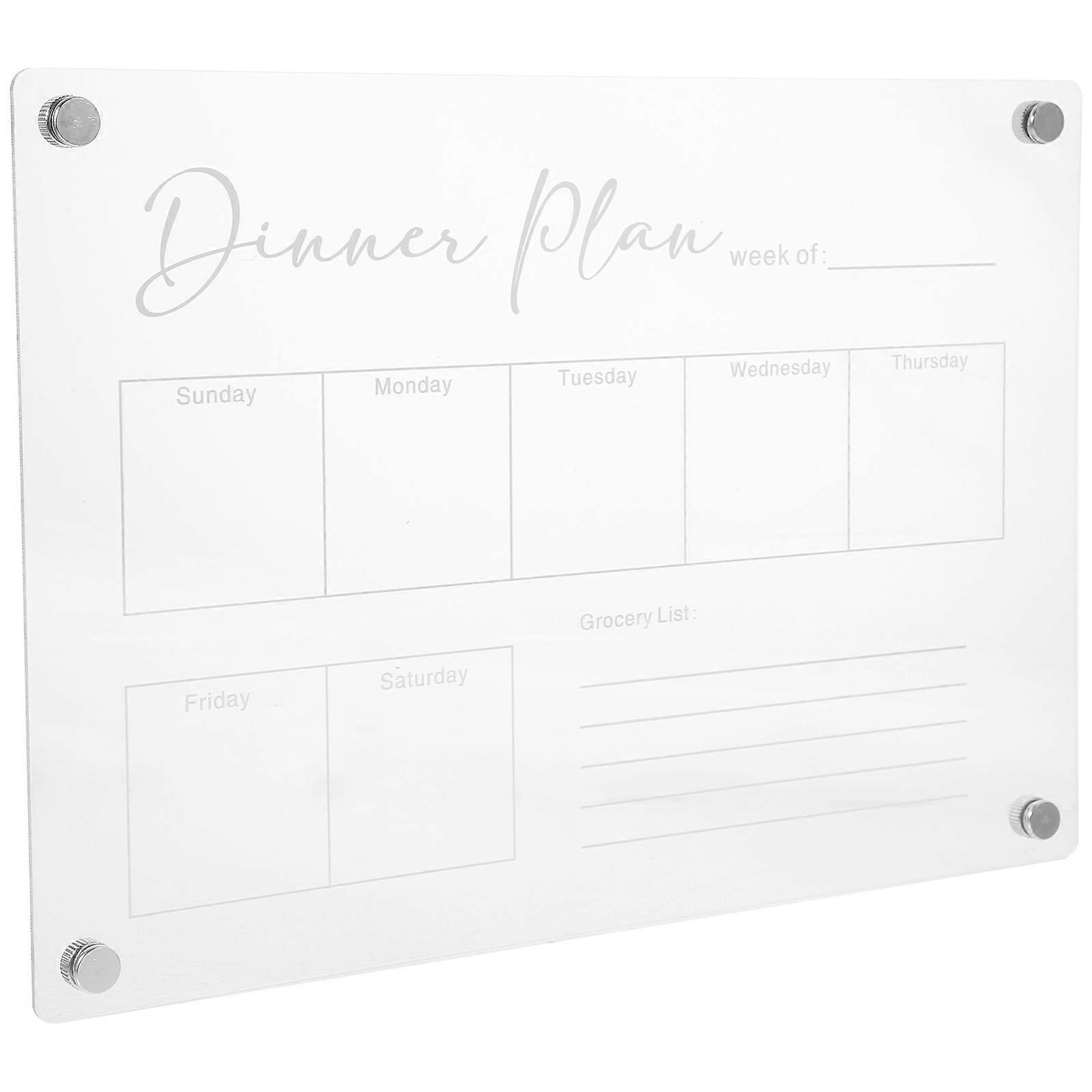 Magnetic Acrylic Dry Erase Board for Daily Use White Color Fits Kitchens and Offices 9 5x12 5 Inches