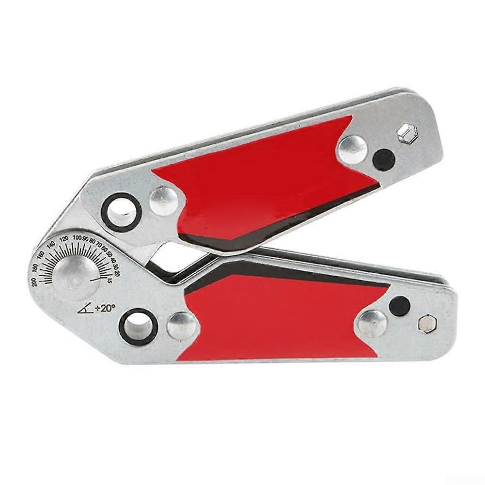 Adjustable magnetic welding positioner, durable, doublesided, magnetic holder with hex key for metalwork, 20–200 degree angle (M)