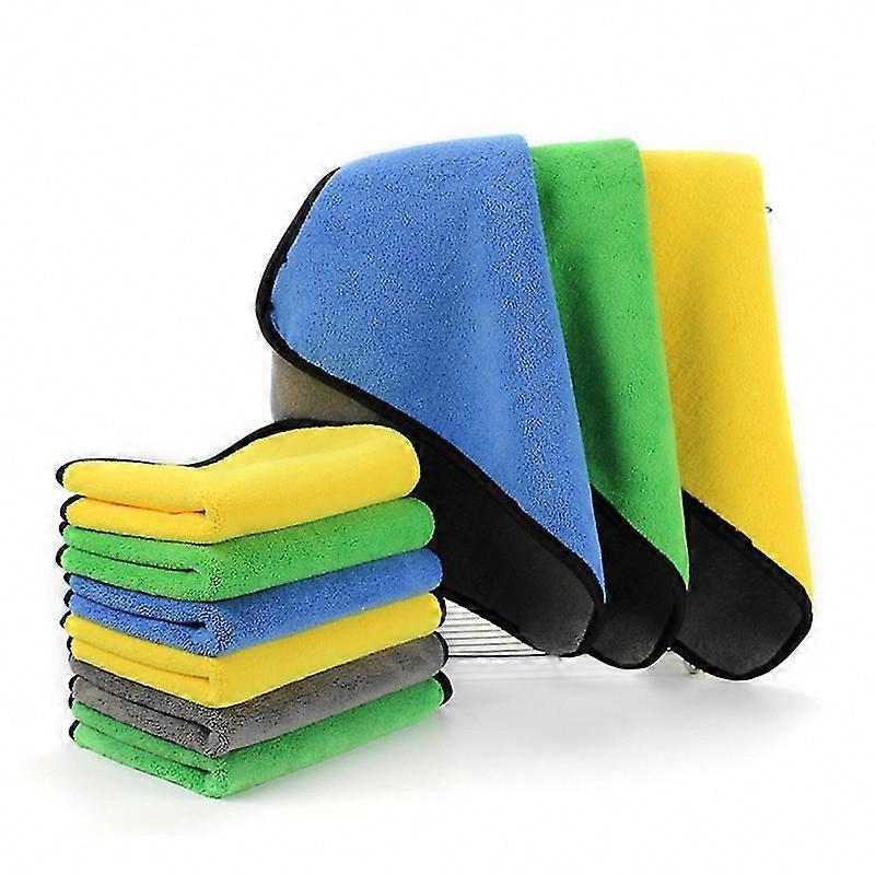 Microfiber Cleaning Cloths - Professional Quality - Blue/Camel/Grey