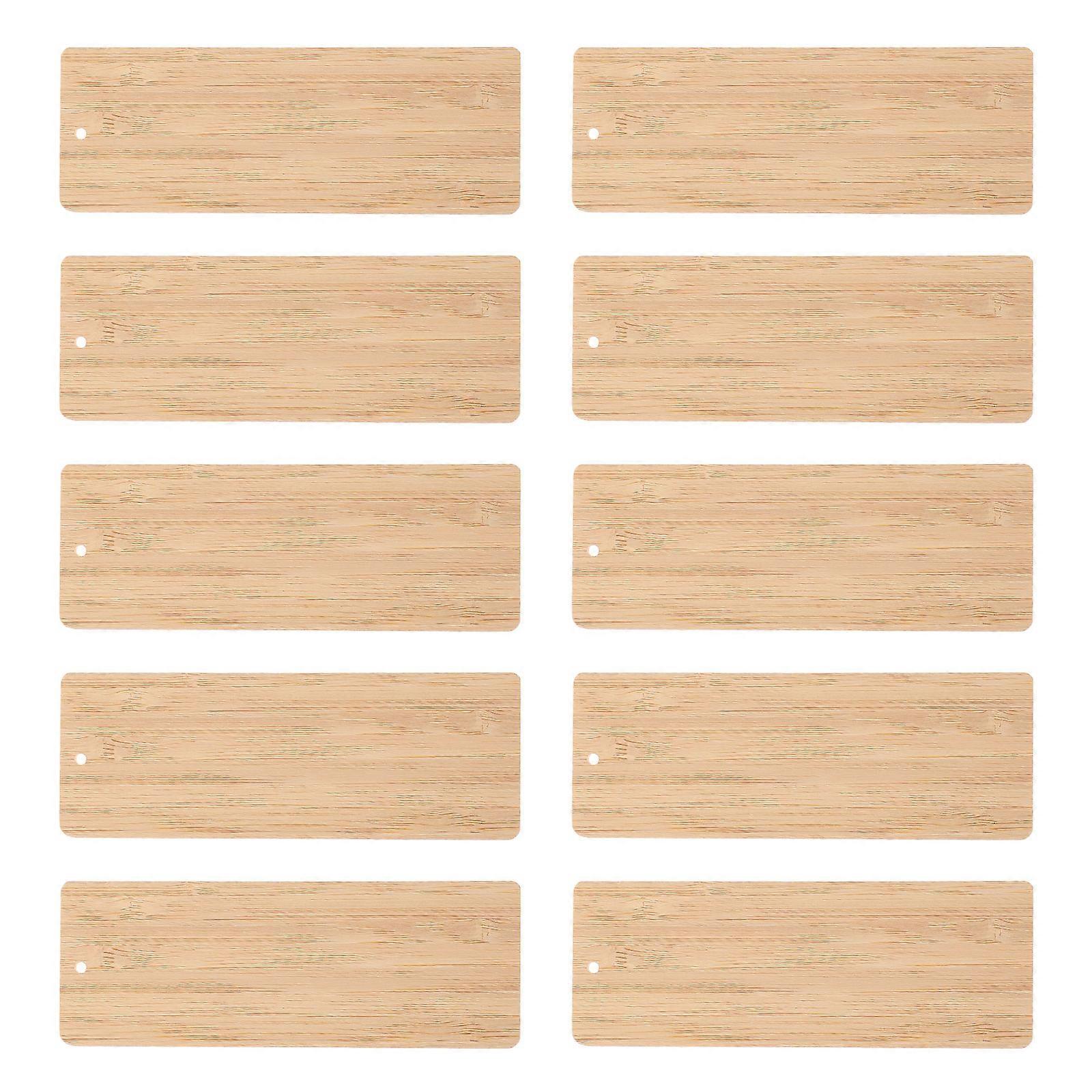 Khaki DIY Craft Decoration Bookmark with Hanging Hole for Party and Classroom Use 10 Pieces