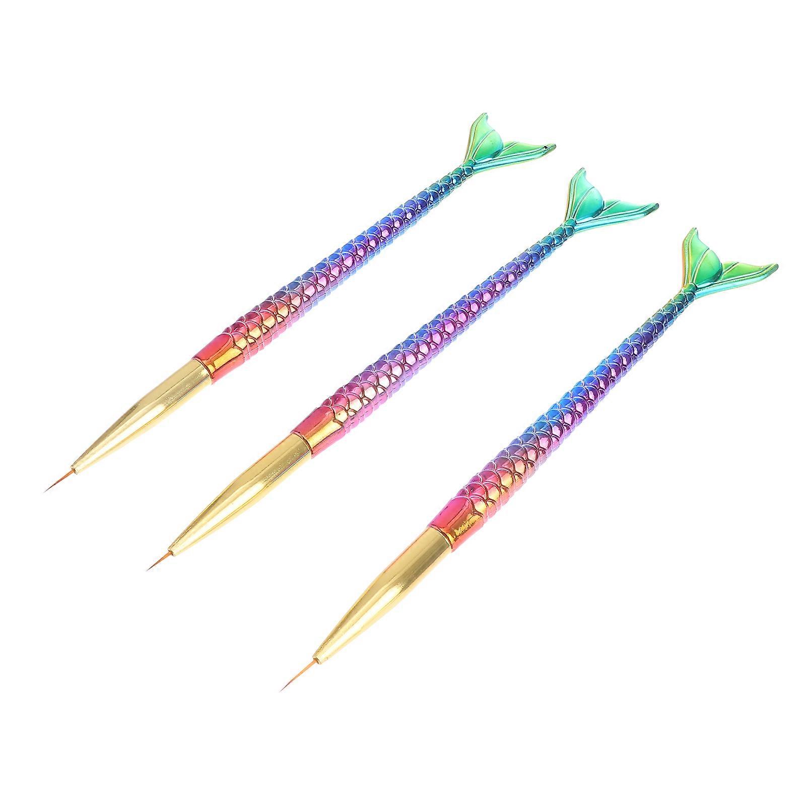 Professional Mermaid Nail Art Liner Tools For Beginners Size Easy To Use 1Set