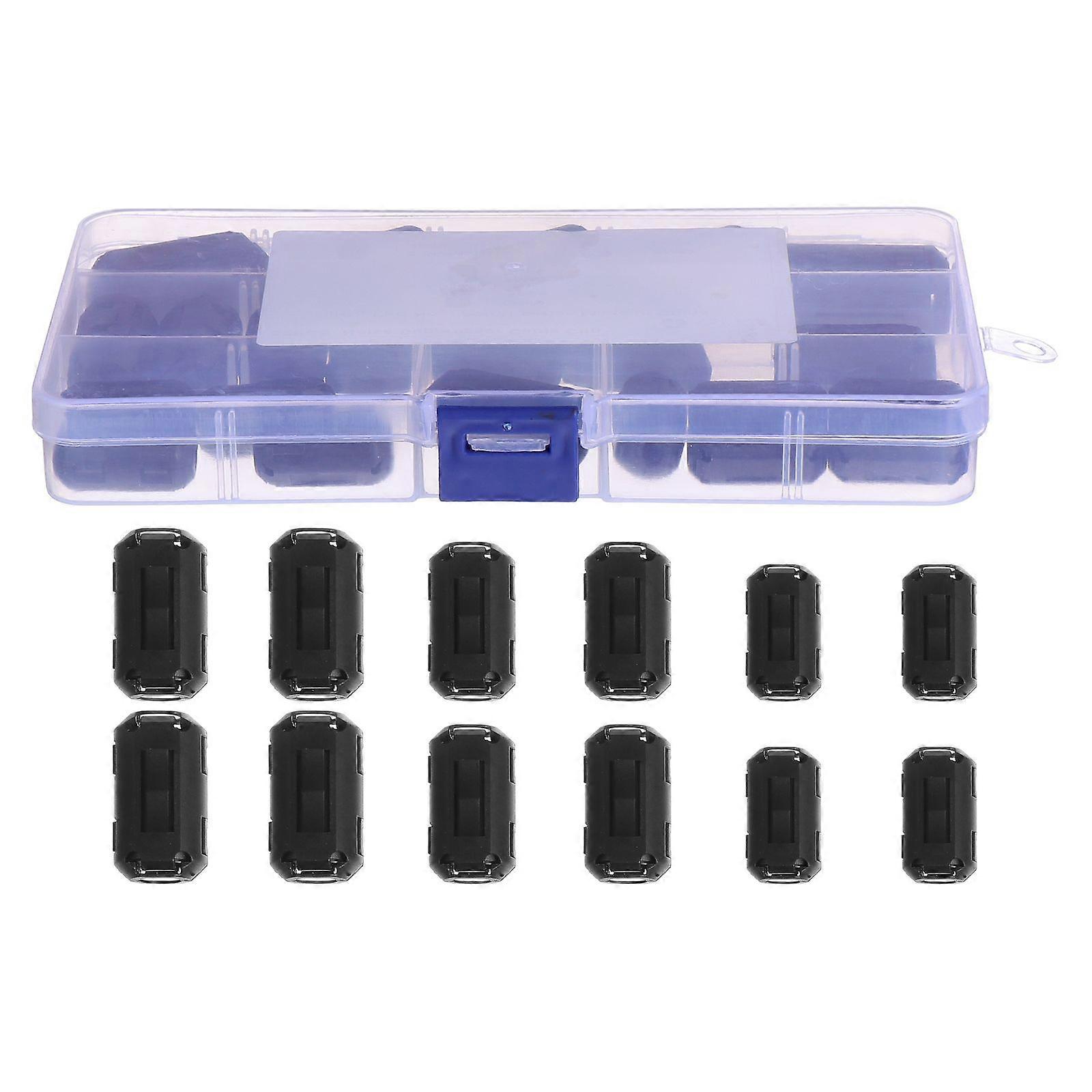 Ferrite Core Noise Suppressor Filter Clip for Power Cables Home Use Black 22 Pieces