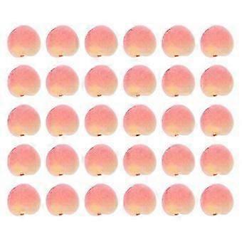 30pcs Mini Artificial Peach Simulation Fake Peach Mini Fruit Small Peach