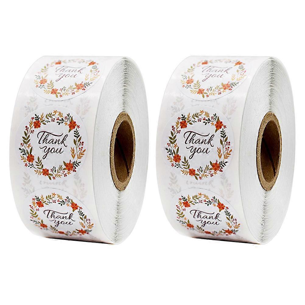 Thanksgiving Envelope Seals Stickers For Gifts And Packaging 2.5X2.5Cm Decorative Label 2 Rolls