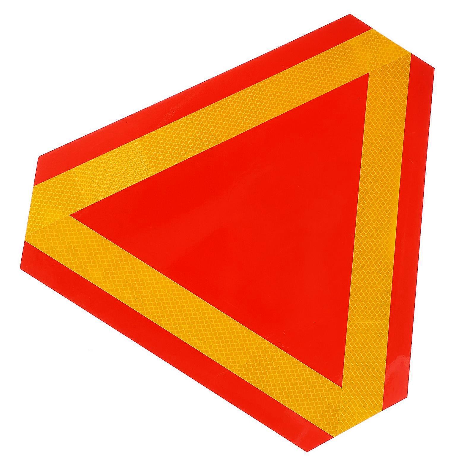 Warning Triangle Sign Reflective Safety Sign Suitable For Outdoor Use On Farms With Rust Resistant Feature 1Pcs