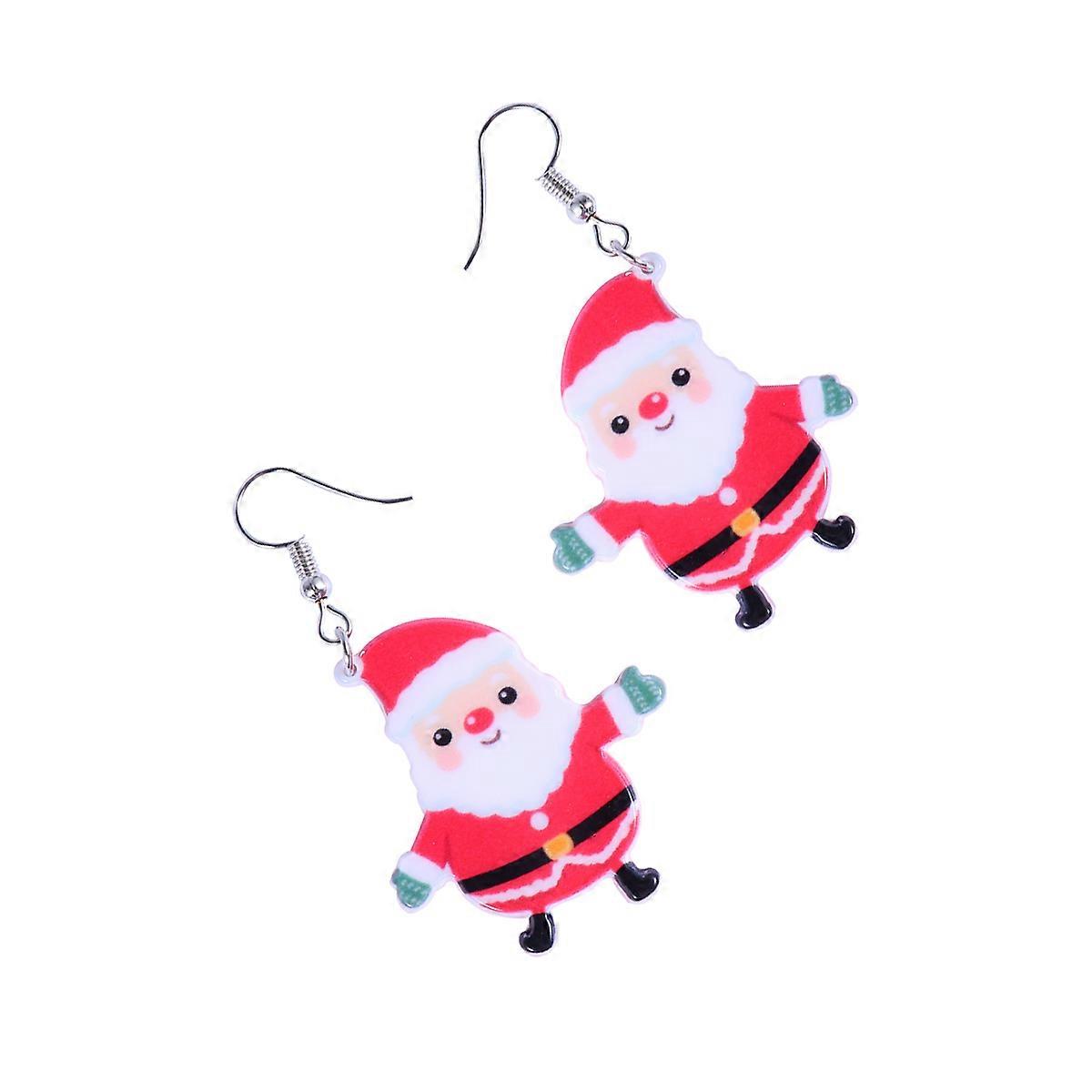 Unika Santa Claus Shape Örhängen för tjejer som deltar i semester och fester Elegant Multi-Friendly 1 Par