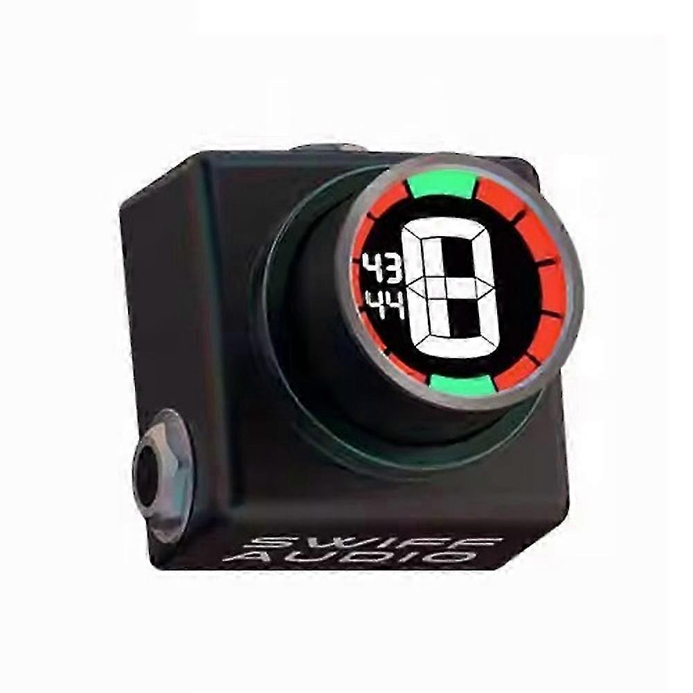 SWIFF C20 zaawansowany mini tuner pedałowy do chromatycznego strojenia basu gitary Wyświetlacz LED Regulowana wartość zakresu A4 430-449 Hz