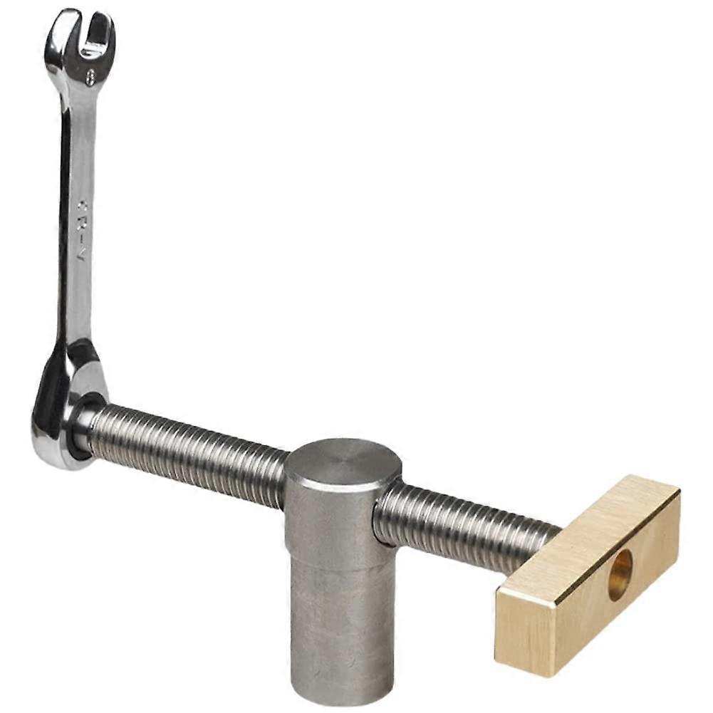 Woodworking desktop vise, square head, brass sound baffle, desktop ratchet lock, stainless steel desktop mount, 20mm table clamp Ref: 3955