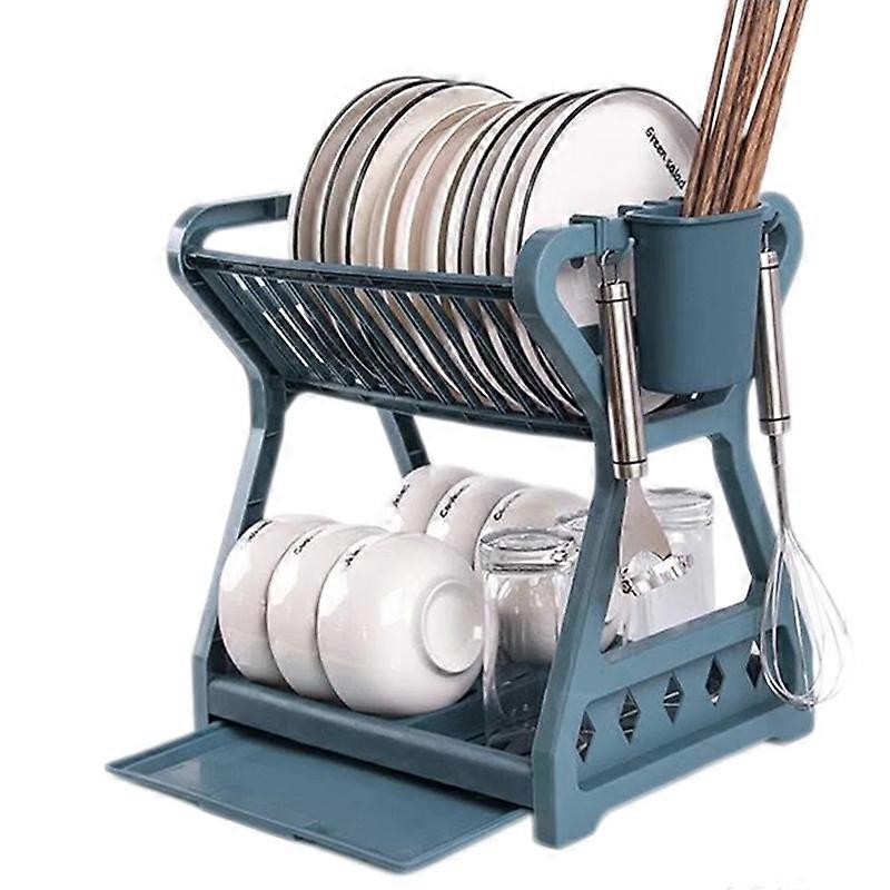 Kitchen Multi-Level Shelf Dishes Storage Draining Rack