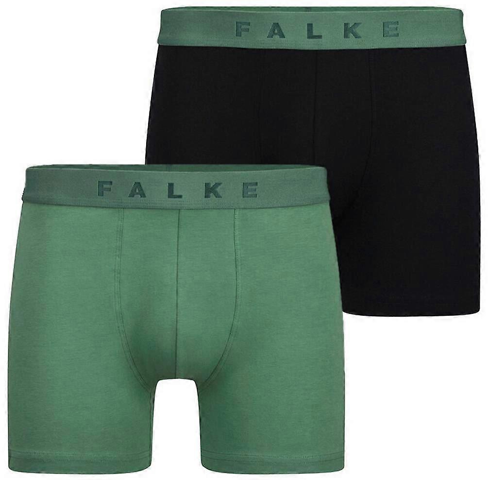 Falke Daily Comfort Boxershorts im 2er-Pack - Grün/Schwarz