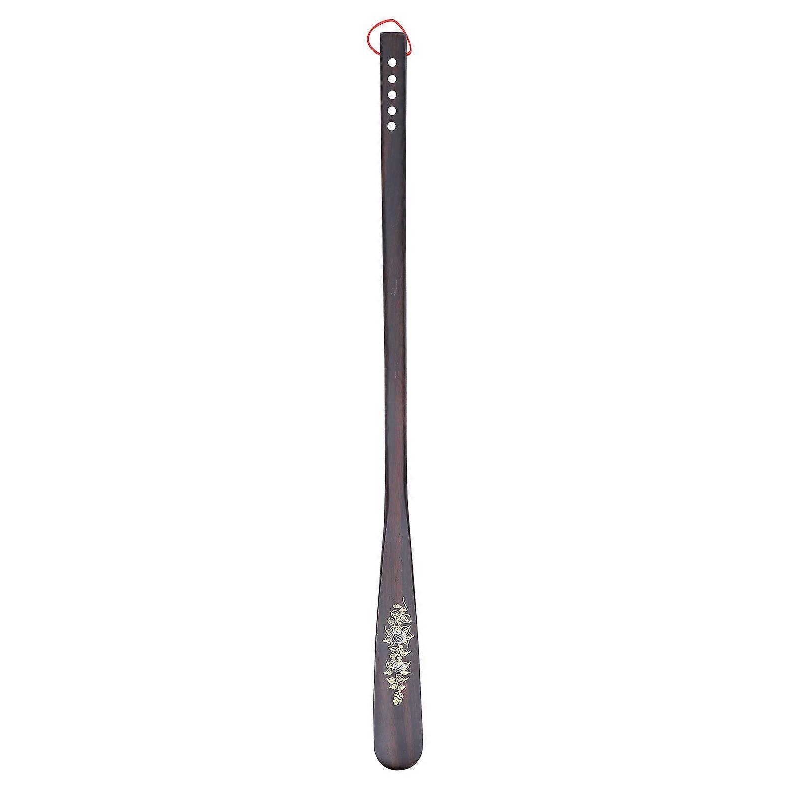 Extended Wooden Shoehorn Long Handle Comfortable Shoe Lifter Convenient For Elders 1Pcs
