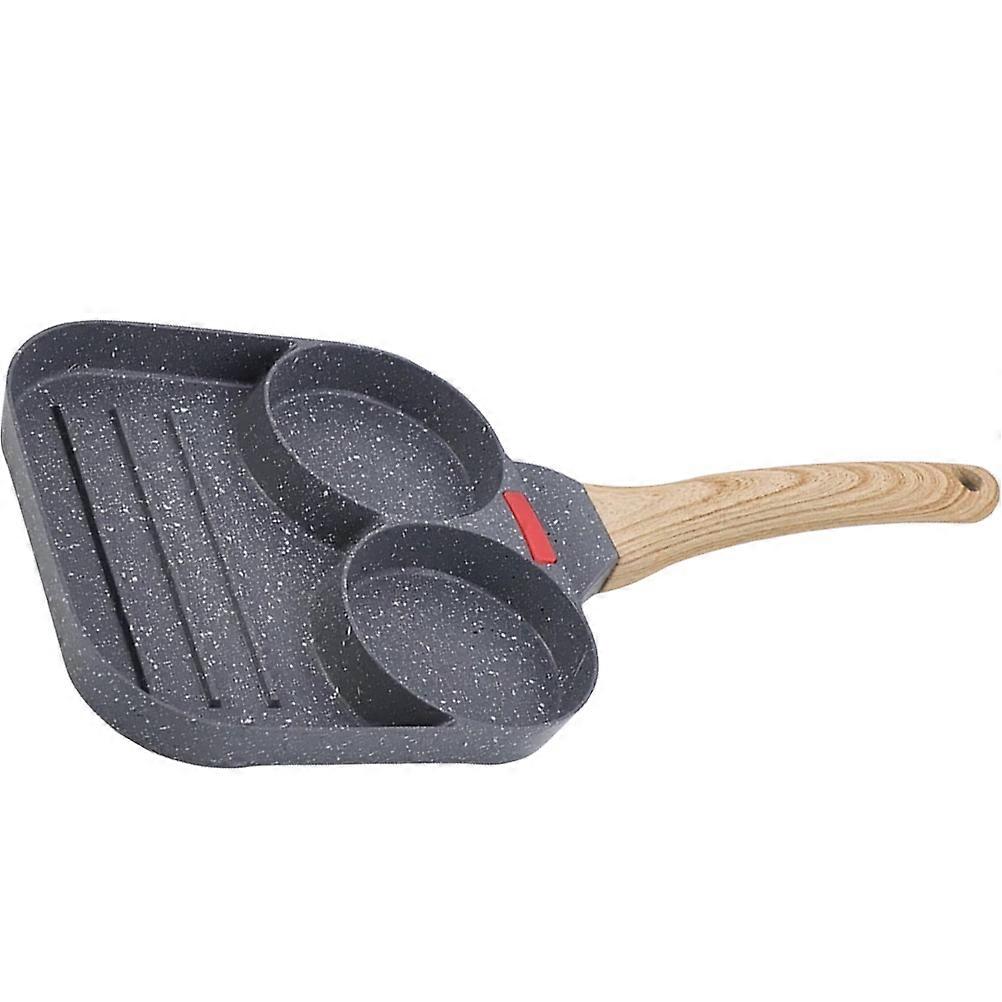 Nonstick Divided Skillet for Eggs & Pancakes, Multi Function Frying Pan for Induction, Home Kitchen Cooking Tool