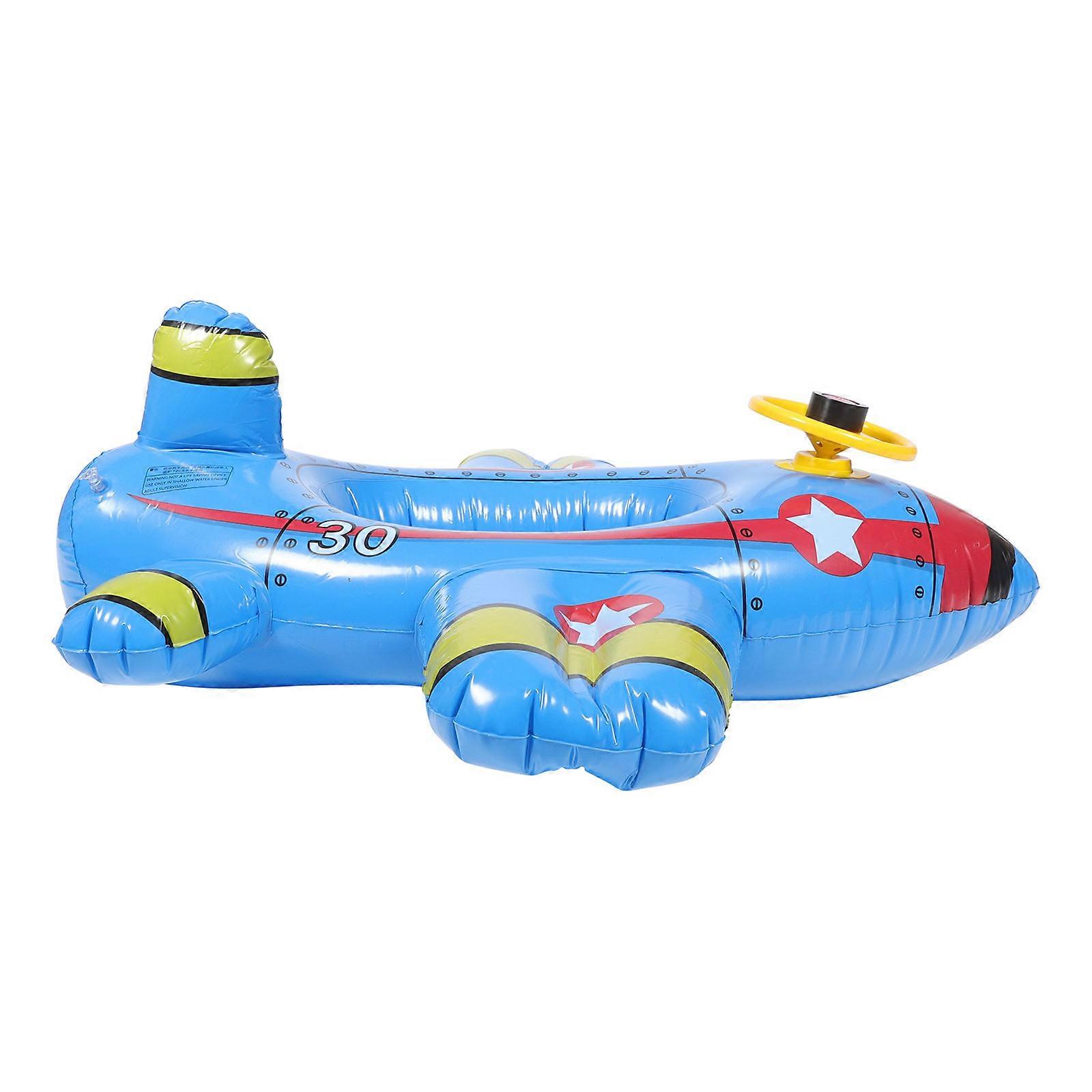 Adorable Swim Float Airplane Shape Assorted Color Family Fun Time Inflatable Swimming Support 1Pcs