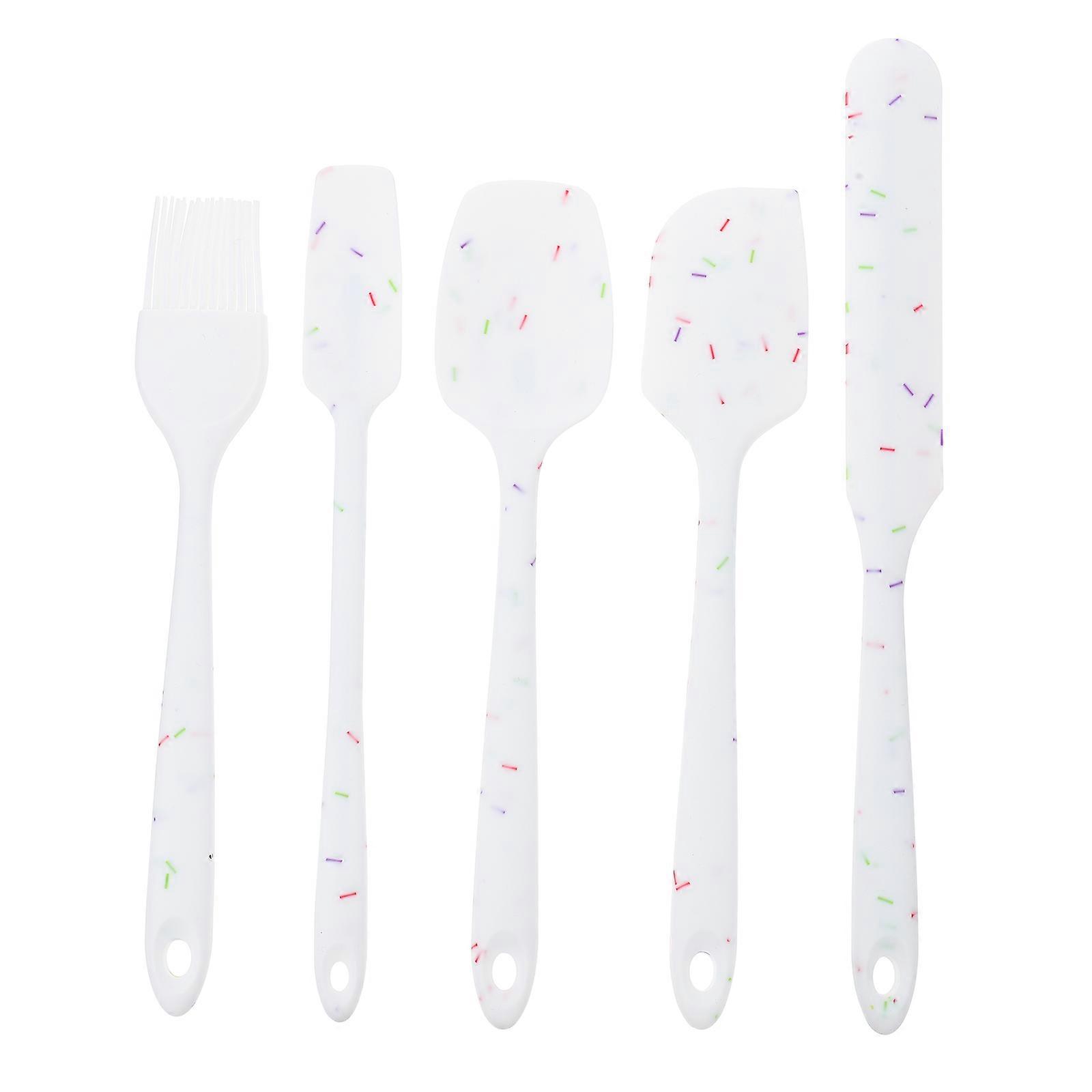 Baking Silicone Spatula Set 5Pcs Kitchen Tools For Home Baking Easy To Clean