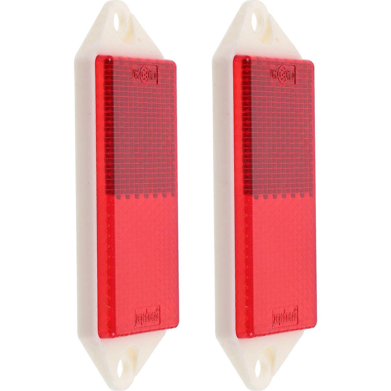 Safety Reflectors For Trailers Designed To Improve Nighttime Visibility For Drivers In Easy To Install Red Plastic Materials