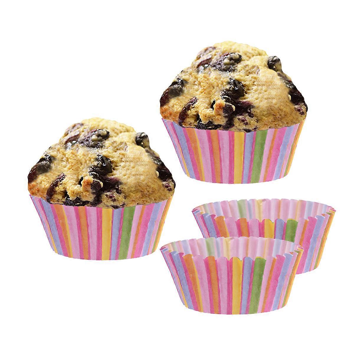 100 Pcs Sturdy Baking Cups Ideal For Vintage Tea Parties Round Shape Helps Retain Moisture And Promotes Even Baking Efficiency