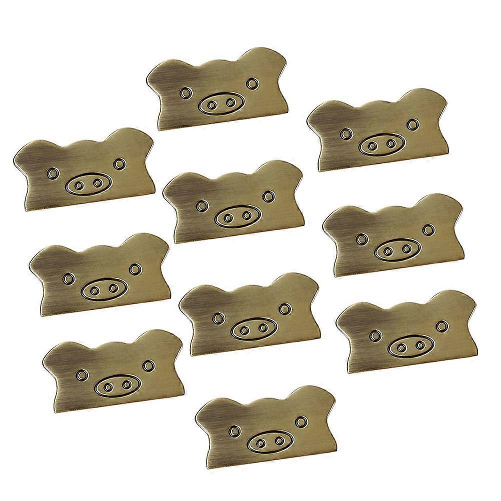 Adorable Pig Head Metal Buckle for Handbag Decor Accessories 10pcs Durable Clasp Creative Design