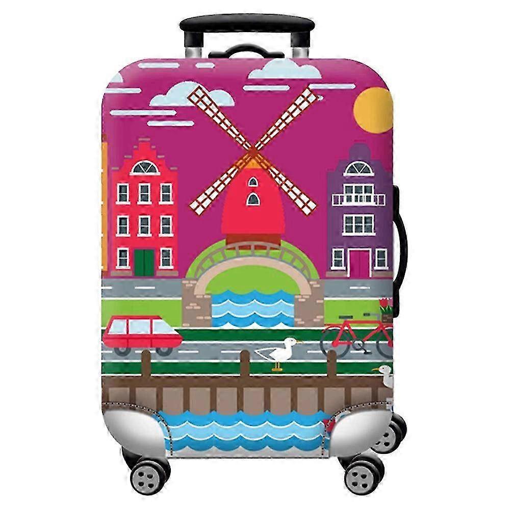 Elastic Washable Luggage Cover Protector for Travel Suitcase - Protective Baggage Cover (Large) for Durable Travel Protection