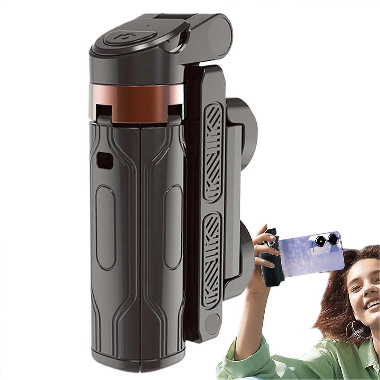 Phone Tripod Stand Pocket Travel Tripod Adjustable Smartphone Foldable Selfie Stick 360 Degree Rotating Wireless Shutter