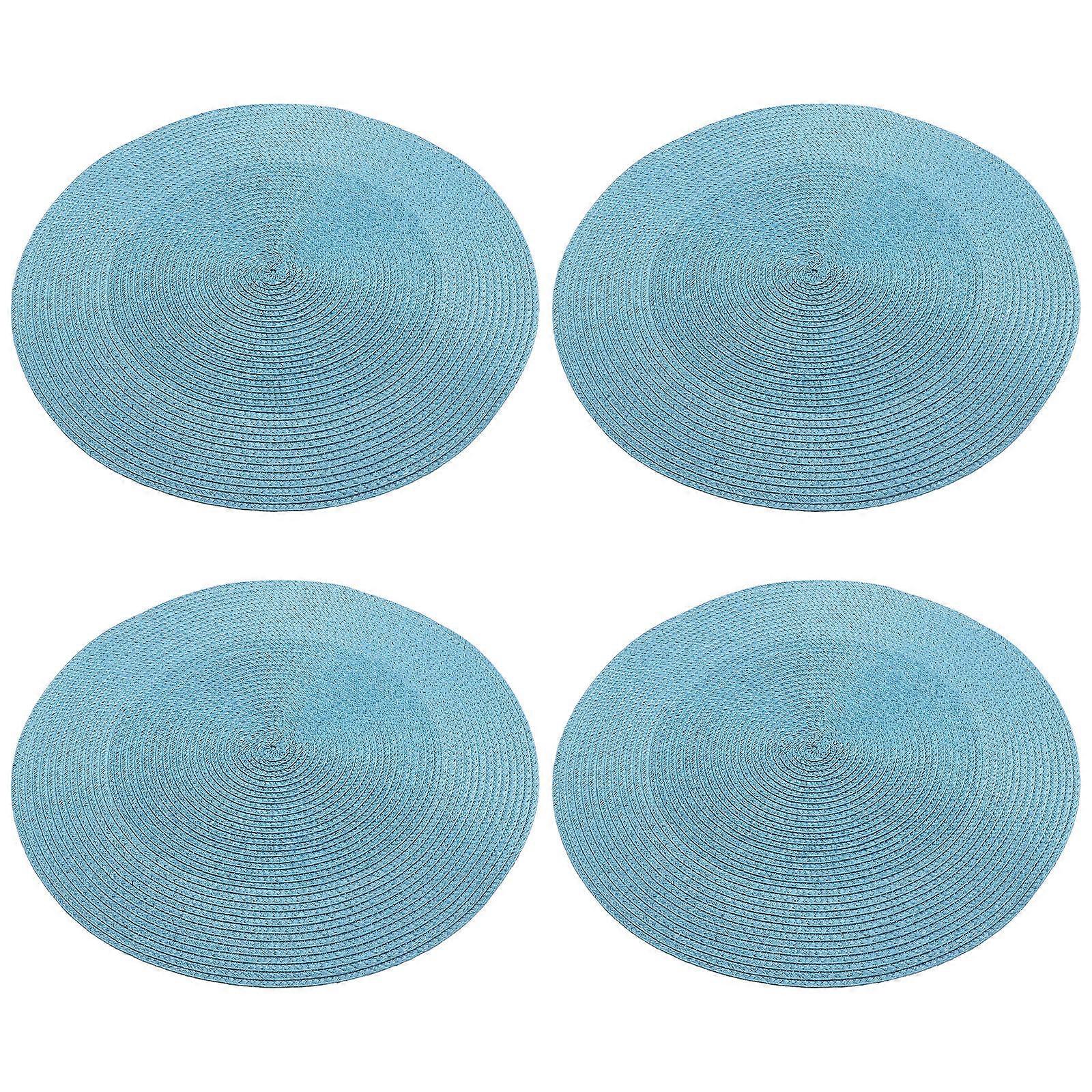 Heat Insulation Placemat Blue Anti-Slip Table Coasters for Dining Environment Crafted from Pp