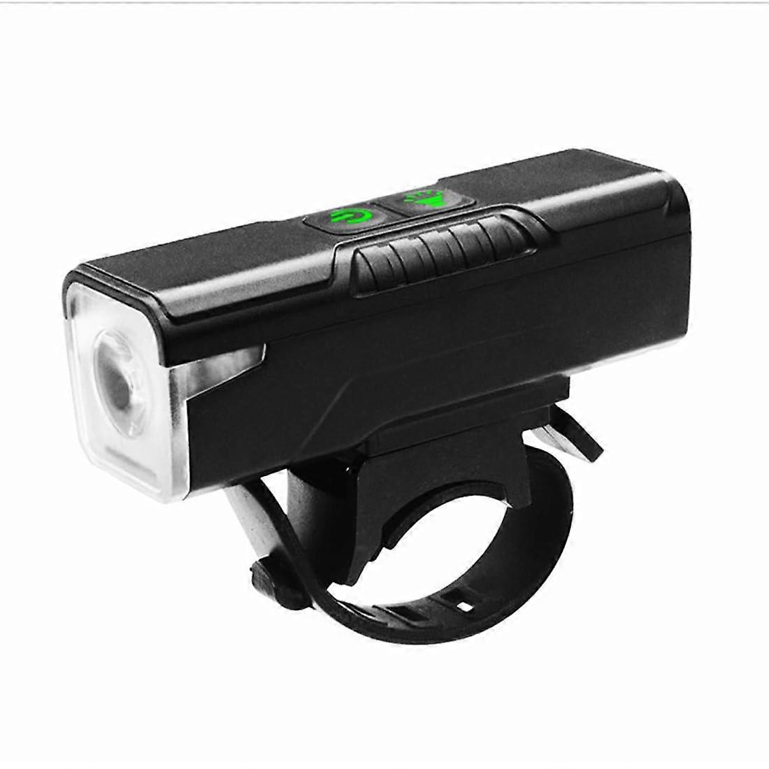 2-In-1 Bicycle Light Front With Horn USB Type-C Rechargeable Bike Headlight Black