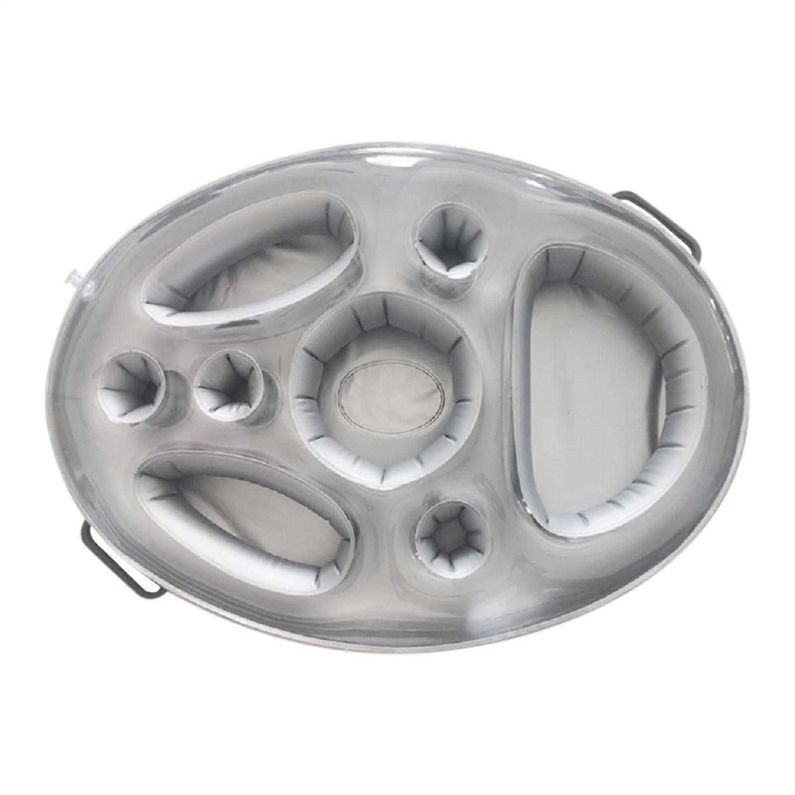 Inflatable Swimming Cup Holder | Pool Minibar With 8 Compartments, Double Air Valve, Large Capacity, Ideal For Spa and Vacations