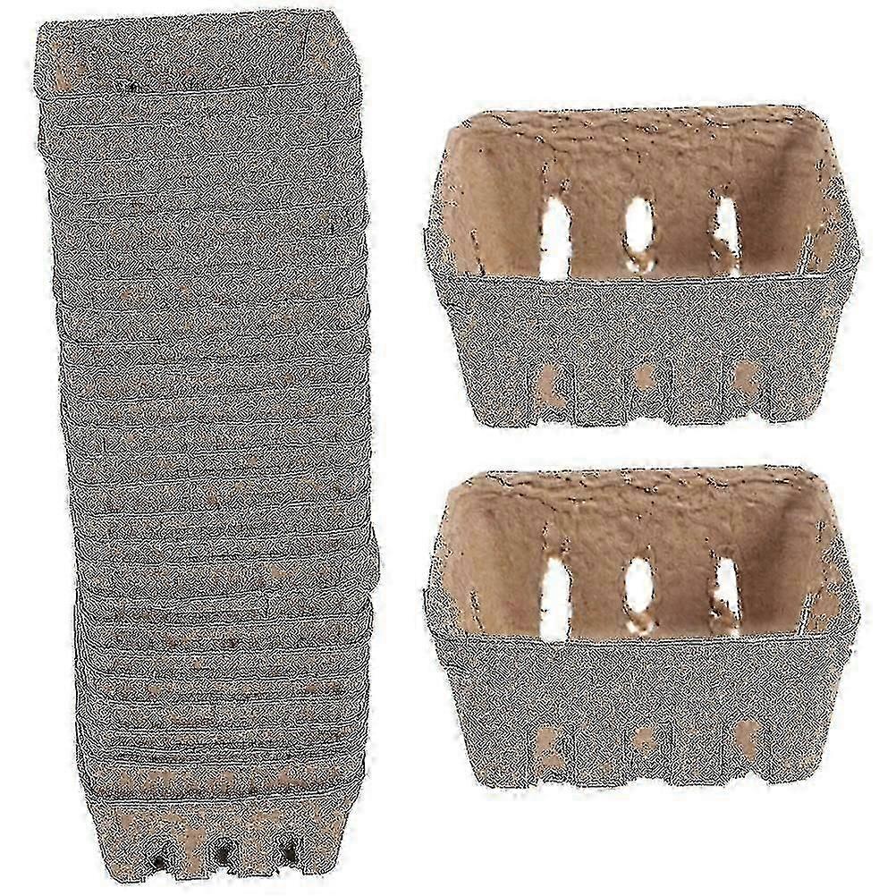 40-Piece Eco-Friendly Pulp Berry Baskets - Sustainable Fruit & Vegetable Storage Solution