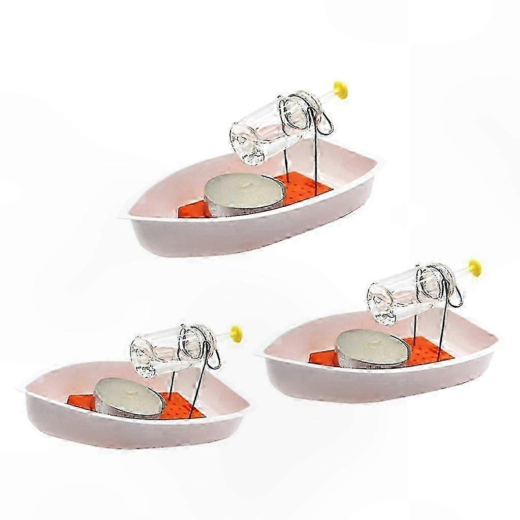 STEM Physics Experiment Kit: Heat-Powered Steam Boat Toy for Educational Projects & Science Learning Activities (3 Pack)