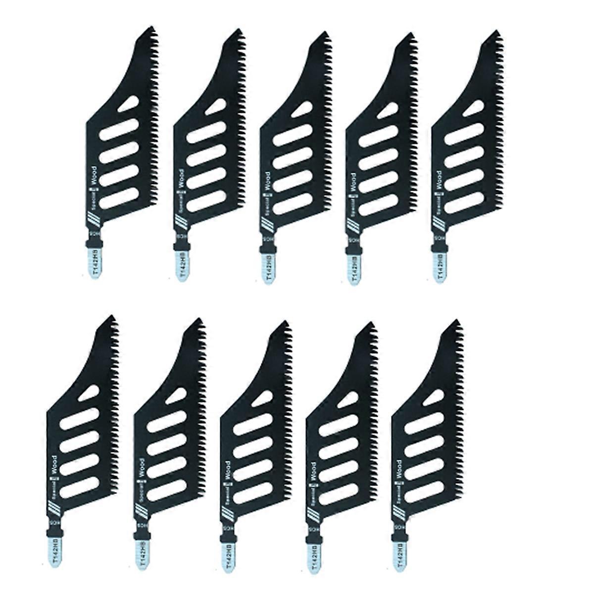 T142HB Curved Jigsaw Blades for Precision Cutting - Flush Cutting Jigsaw Blade T Shank Jigsaw Blades 10pcs