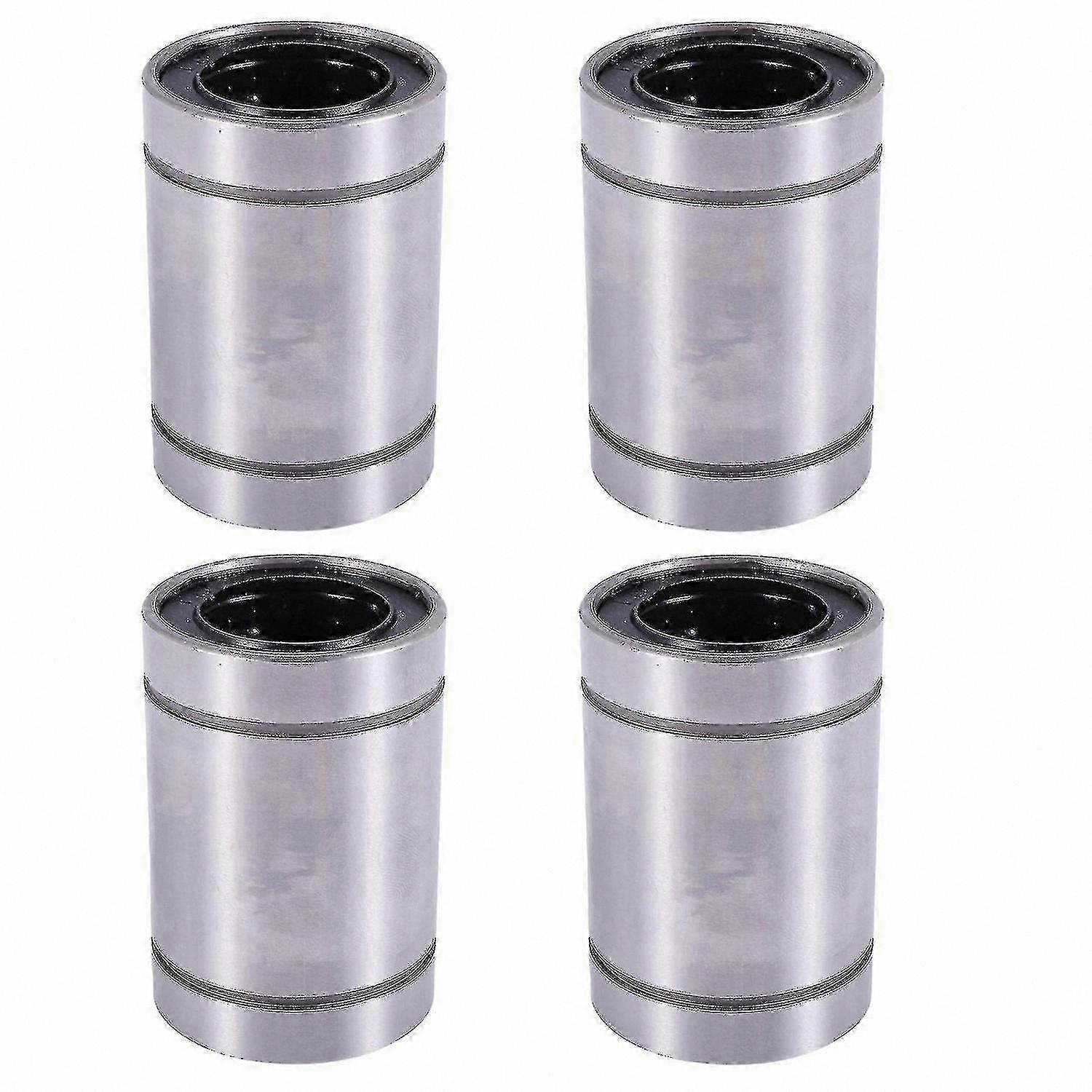 4-Pack 25mm Linear Motion Ball Bearings with Double-Sided Rubber Seals