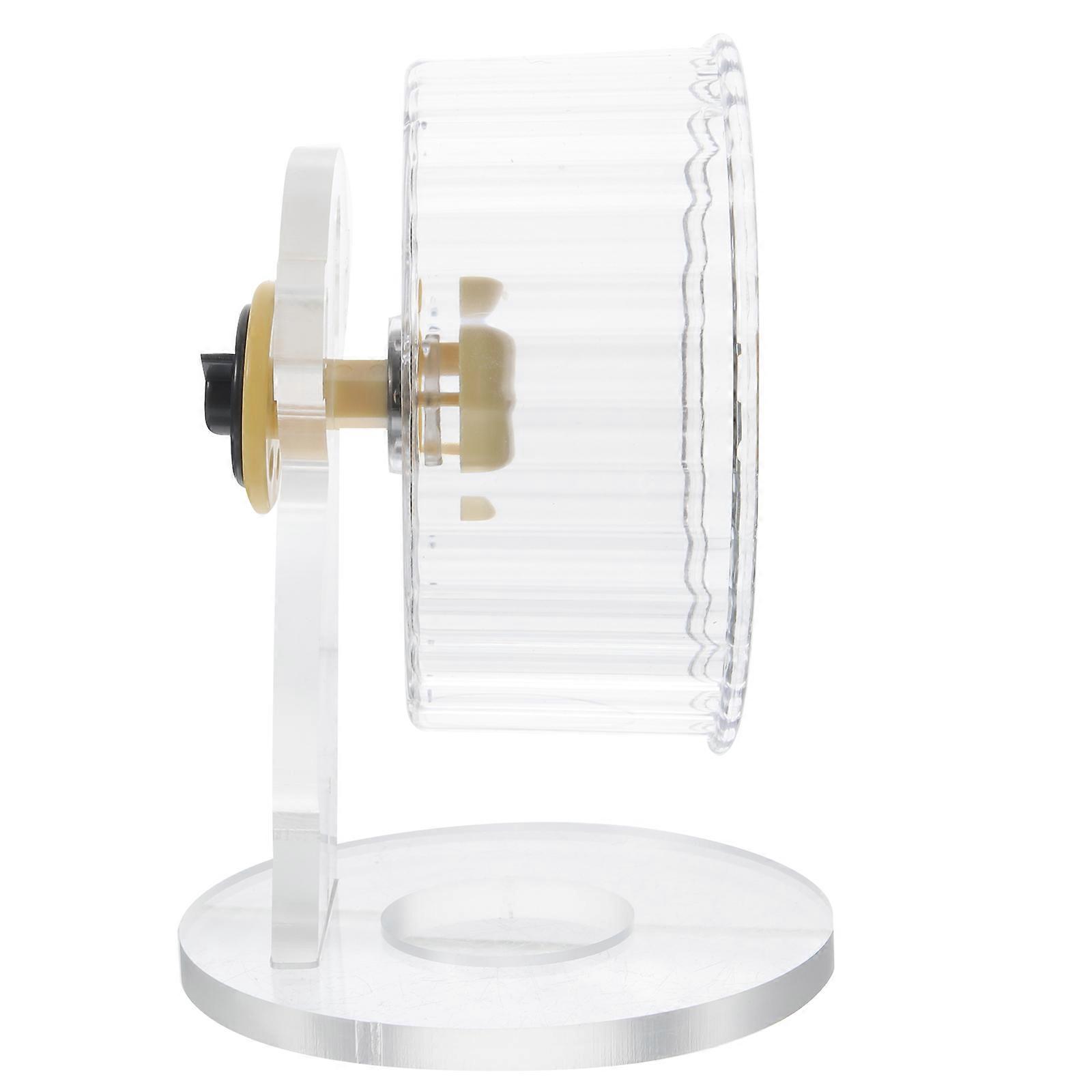 Mute Hamster Running Wheel Hamster Plaything for Pet Owners Indoor Pet Activity Transparent Pvc with Base 1 Set