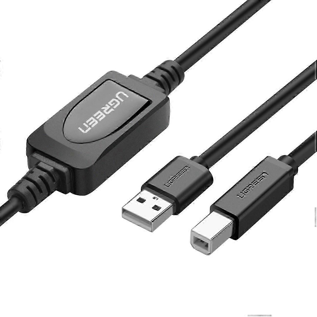 Cable for Printer Scanner USB-B - USB-A 2.0 10m black