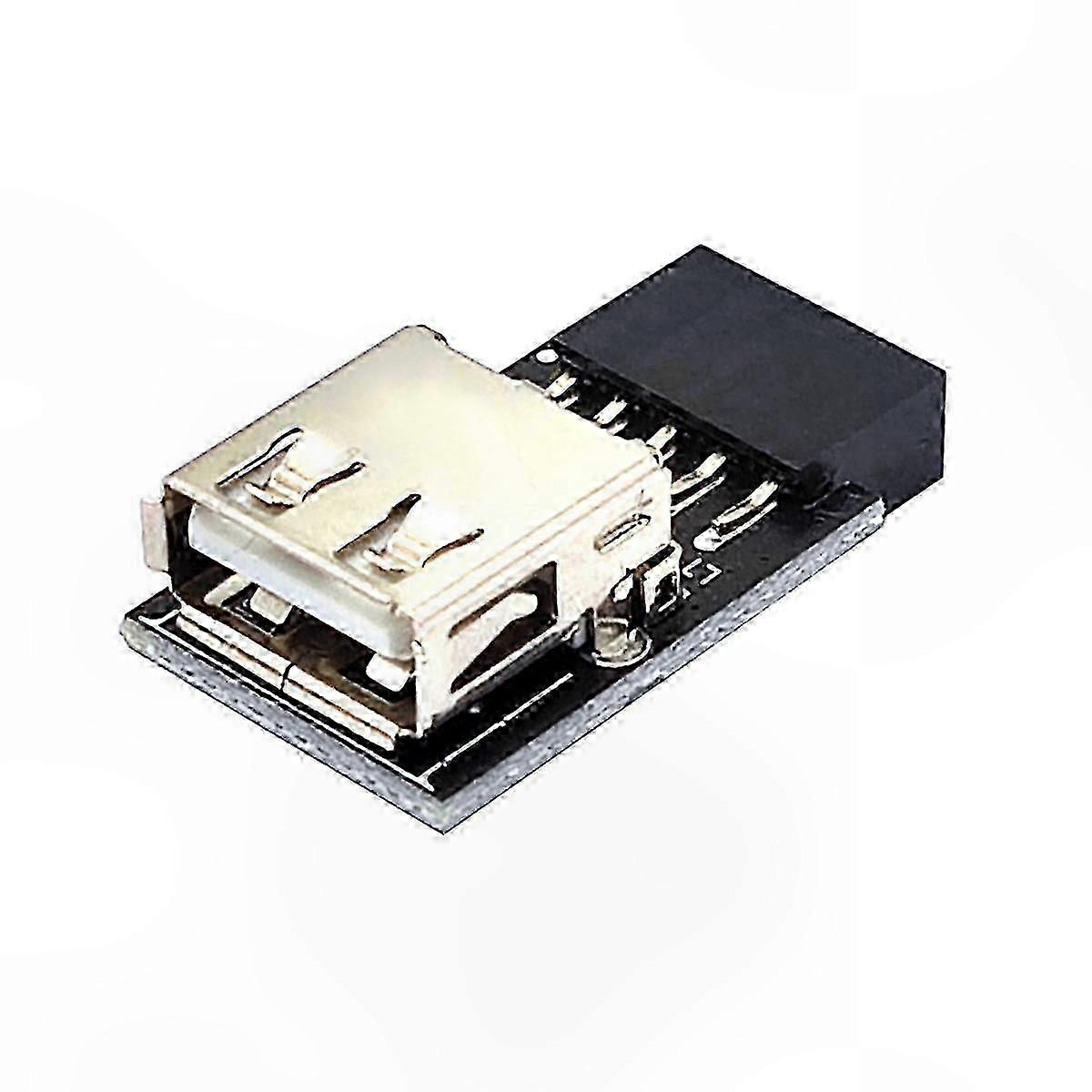 USB 2.0 Type A Female to 9-Pin Motherboard Adapter Connector for PC Internal Conversion