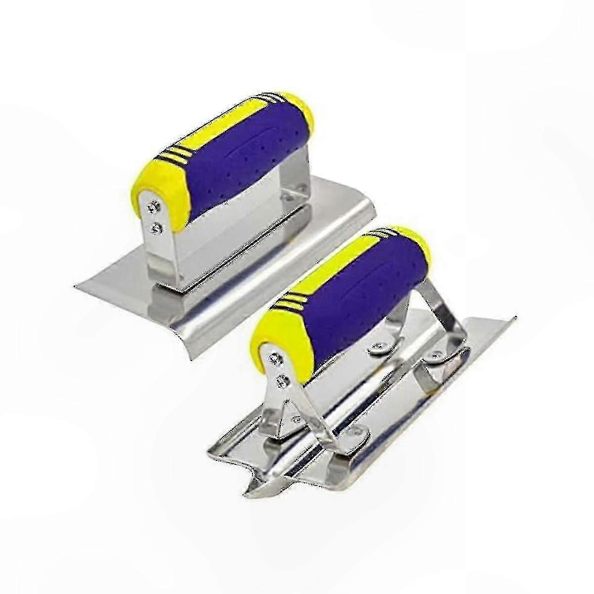 Concrete Finishing Tool Set - Stainless Steel Hand Edger and Groover for Plaster and Stucco Applications