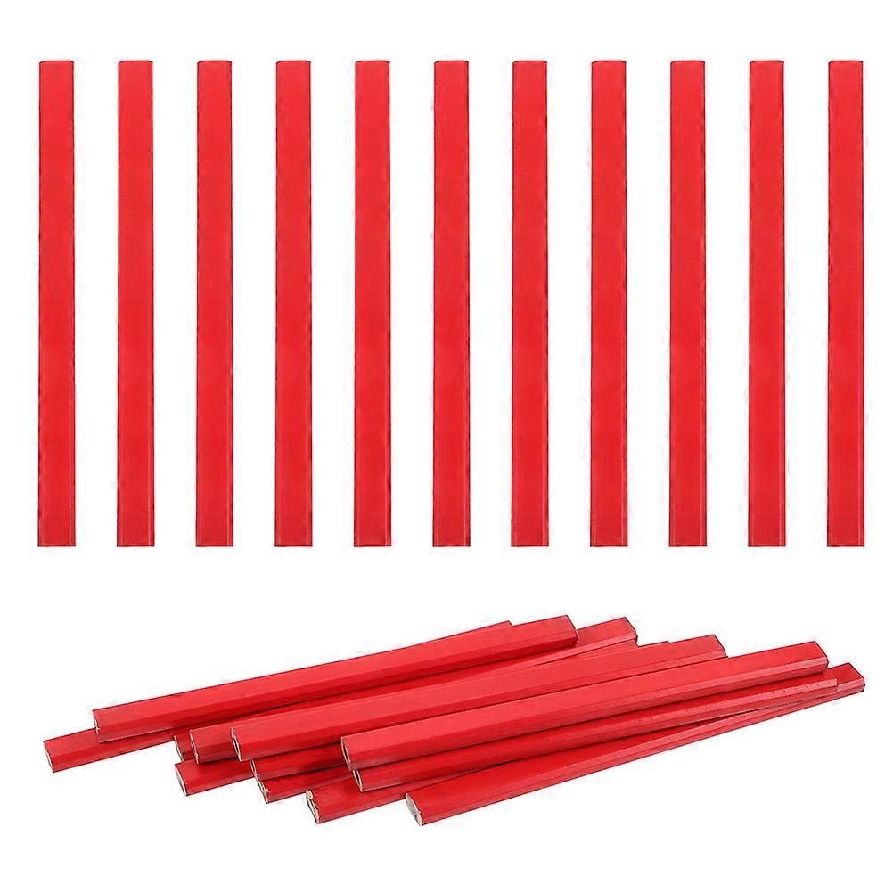 144pcs Red Carpenter Pencils, Octagonal Design, Lightweight Poplar Wood, Precise Marking for Woodworking, Construction & DIY Projects, Comfortable