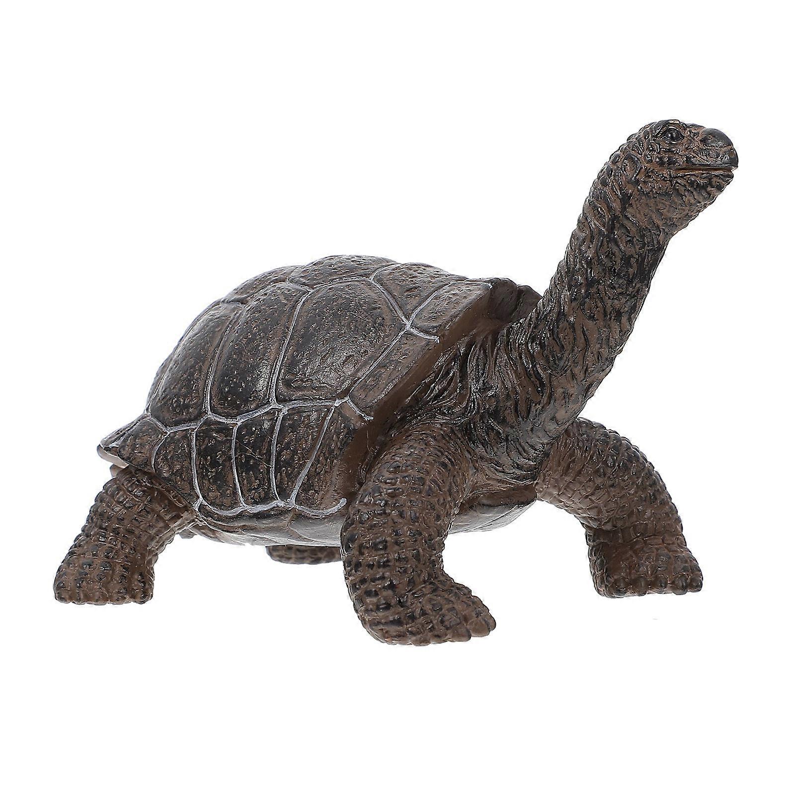 Simulation Turtle Toy Plastic Animal Model Children Kindergarten Decoration Black 1Pcs