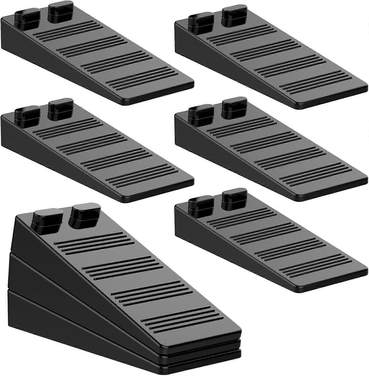 Pack of 8 Soft Rubber Door Wedges with Adjustable Height