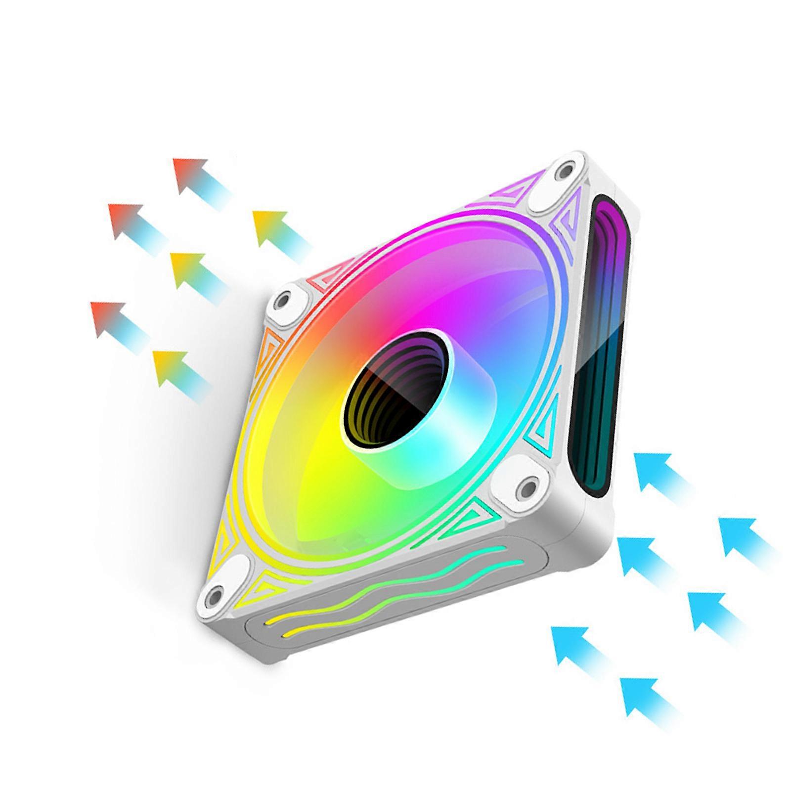 High Airflows 120mm ARGB Computer Case Cooling Fan With PWM Technology And Quiet Operation For PC Computer Builders  Grey