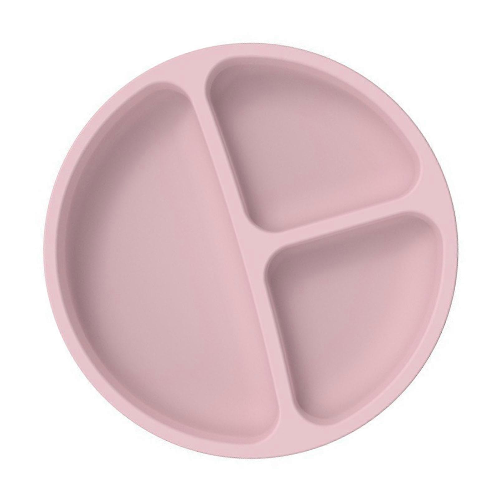 Divided Silicone Toddler Plate 7.7x7.7in Microwave Safe Unbreakable