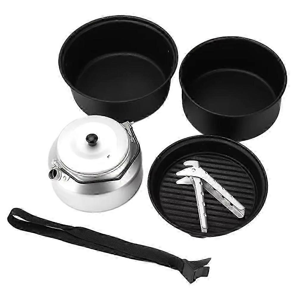 5-Piece Non-Stick Camping Cookware Set with Kettle