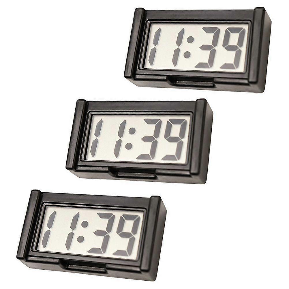3 Pcs Car Clocks Mini Mute Clocks Desktop Digital Clocks Electronic Clocks
